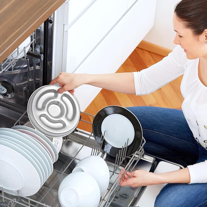 Slow Feeder Dog Bowl Stainless Steel, 2 Cups Metal Non-Slip Dog Food Bowls, Dog Water Bowl for Small & Medium Sized Dogs, Fun Bloat Stop Pet Bowl for Fast Eaters, Slows Down Pets Eating