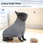 IECOii XL Dog Sweater,Winter Doggy Clothes for Large Dogs Girl Boy,Warm Pullover Soft Dog Sweater Turtleneck,Lightweight & Good Stretch for Active Dogs Like Beagle,Border Collie (Light Grey,XLarge)