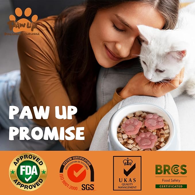 PAWUP Freeze Dried Cat & Dog Treats, Natural Quail Egg Yolk, Rich in Antioxidants Cranberry Added, High-Protein Pet Snacks for Coat & Urinary Health, 3.5 oz