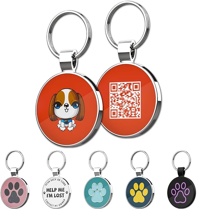 MYLUCKYTAG QR Code Dog Tags - Scan for Instant Pet Location Alert Email