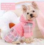 Dog Hoodie Dog Sweater Puppy Clothes for Small Dogs Boy Girl Pet Hoodies for Dogs Cold Weather Doggie Coats Fall Doggy Sweatshirt for Chihuahua Yorkie Cat Sweater Costumes, M, Pink