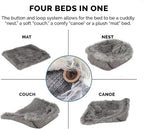 Gecheer Cat Bed for Indoor Cats, Washable Soft Pet Bed Innovative Design Warming Comfortable Cat Mat Suitable for Dogs, Cats