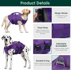 Kuoser Dog Life Jacket High Flotation, Reflective Dogs Life Vest for Swimming Boating, Adjustable Small Medium Large Dog lifejacket, Lightweight Dogs Life Preserver Rescue Handle Spring Summer Pool