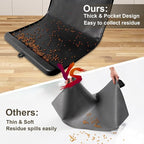 Dog Food Mat - Silicone Dog Mat for Food and Water - 36" x 24" Large Pet Feeding Mats with Residue Collection Pocket - Waterproof Cat Bowl Mat with High Edges to Prevent Water Food Spills (Black)