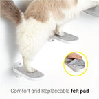 SVD.PET (3-PACK Cat Wall Steps, Cat Climbing Stairs with Replaceable Felt Pad, Cat Climbing Shelves for Wall Mounted with Cat Toy, Cat wall furniture for Kitten, Medium and Large Cats (White)