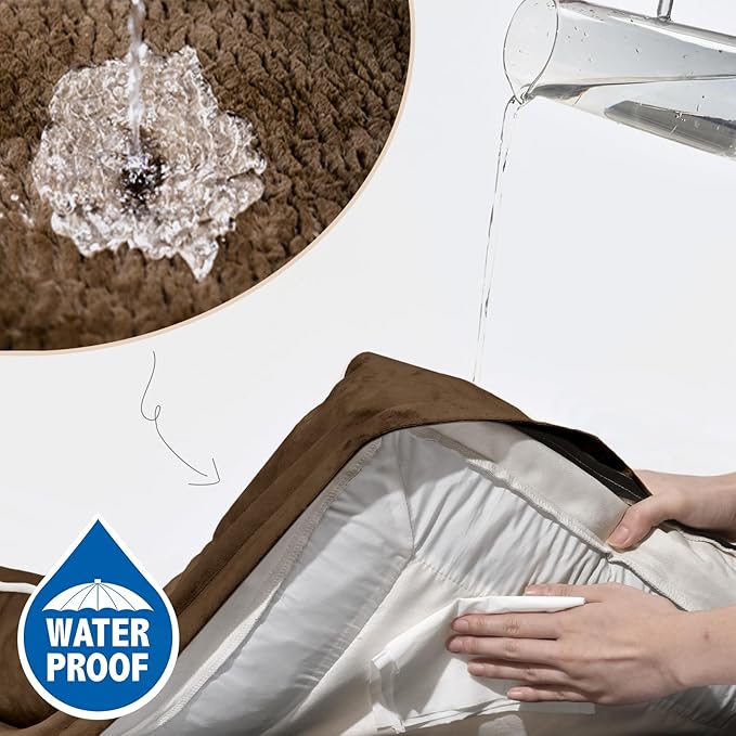 Comfort Expression Small Dog Beds Waterproof Orthopedic Foam Dog Sofa Beds for Medium Dogs Comfy Pet Bed with Washable Removable Cover & Non-Slip Bottom(Small,Chocolate Brown)