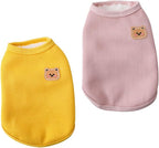 Lightweight Fleece Cotton Dog Winter T-Shirts & Cat Sleeveless Vests - Soft, Breathable & Stretchy for Medium & Small Dogs