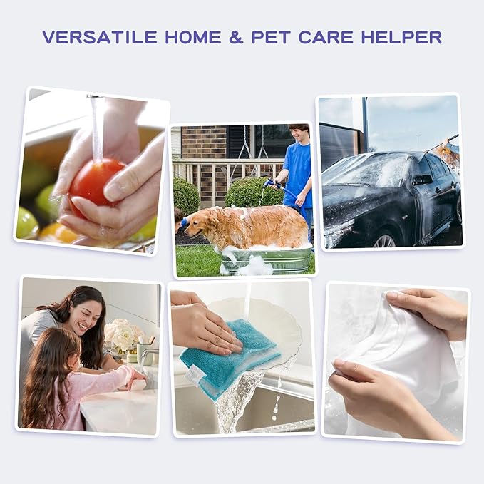 5-Finger Dog Grooming Gloves - High Density Silicone Teeth for Bathing Massage & Shedding Removal for Dogs and Cats