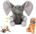 3-Layered Stuffed Dog Toys for Medium Large Dogs, Large Plush Squeaky Dog Toys to Keep Them Busy for Small Medium Large Breed, Cute Animals Puppy Teething Chew Toys - Elephant L