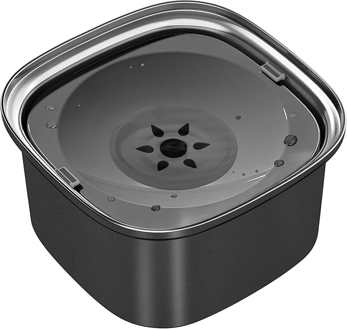 UPSKY 3L Dog Water Bowl 101oz Stainless Steel No Spill Large Capacity Dog Food Water Bowl Slow Water Feeder, Spill Proof Pet Water Dispenser Vehicle Carried Travel Water Bowls