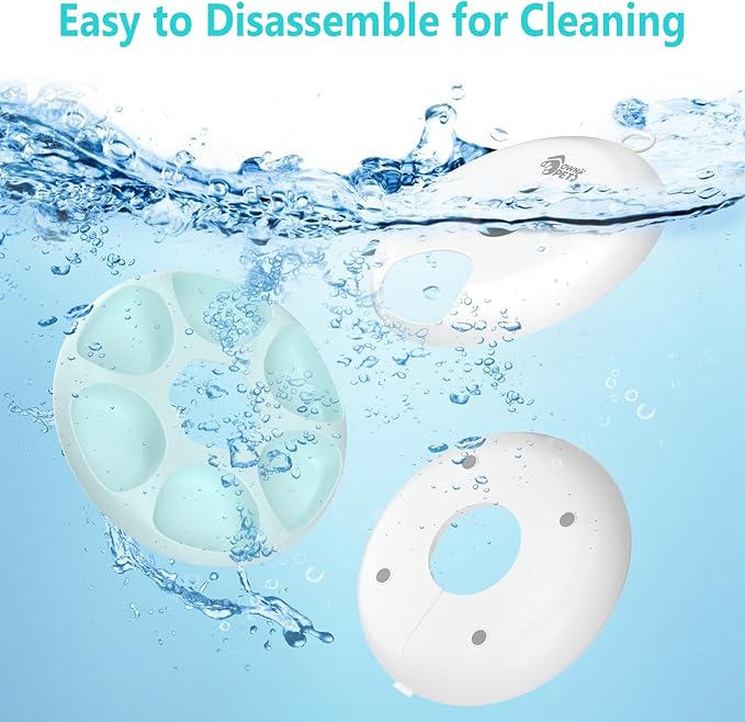 Ownpets 6 Meals Automatic Cat Feeder for Wet/Dry Food, with 2 Ice Packs, Programmable Timed Pet Feeder, Cordless Rechargeable Battery Auto Feeder for Cats/Small Dogs