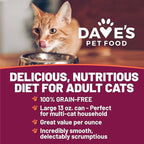 Dave's Pet Food Grain Free Wet Canned Cat Food Pate (Gobblicious Gourmet), Made in USA Naturally Healthy, Added Vitamins & Minerals, 13 oz Cans (12 Pack)