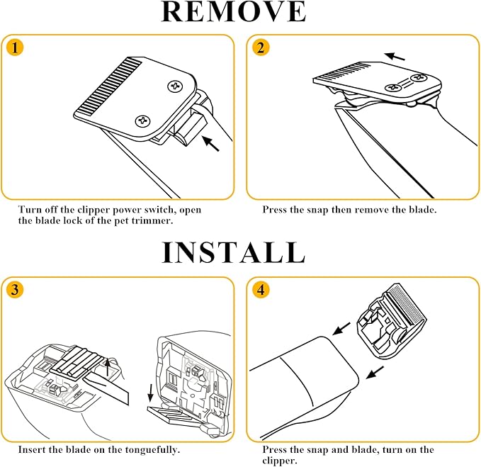 15 Cut Length 3/64"(1.2mm) Detachable Pet Dog Clipper Blades UltraEdge Series Clipper Blades for Dog Grooming Compatible with Most Andis,Oster A5 Wahl KM Series Clippers