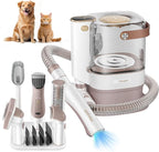 3.2L Dog Grooming Kit & Vacuum Suction, 3 Level Pet Hair Vacuum Groomer with Clippers for Thick Coats, 6 Shedding Grooming Tools for Dogs Cats