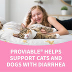Nutramax Proviable Probiotics for Dogs and Cats, Daily Digestive Health Supplement with Multiple Strains of Bacteria, Cat and Dog Probiotics Plus Prebiotics, 80 Capsules