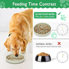 Slow Feeder Dog Bowls Silicone Maze Food Suction Bowl Feeders Pet Puzzle Lick Mat to Slow Down Eating for Medium Small Breed Size Dogs