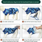 Kuoser Recovery Suit for Dogs Cats After Surgery, Professional Pet Recovery Shirt Dog Abdominal Wounds Bandages, Substitute E-Collar & Cone,Prevent Licking Dog Onesies Pet Surgery Recovery Suit
