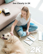 COCOCAM 2K Indoor Pan/Tilt Security Camera with 5200mAh Battery, WiFi Camera,Wireless for Baby Monitor/Pet/Home Security, AI Recognition, PIR Human Detection, 2.4G WiFi (Black)