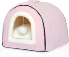 Cat Bed for Indoor Cats,Foldable cat cave,Anti-Slip & Water-Resistant Bottom,cat Houses for Indoor Cats or Small Dogs,Kitten Tent,Rabbit Bed,cat beds & Furniture