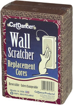 CAT DANCER Products Cat Scratcher Pad, Cardboard Wall Scratcher Replacement Cores for Cat Claws, Interchangeable, Eco-Friendly, 100% Recyclable - 6" L x 1.5" W x 9" H