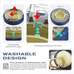 KADTC Dog Spinning Puzzle Feeder Food Slow Bowl for All Dog Breeds Adjustable Feeding Time from 5 to 60 min Capacity 17.64 Ounce Puppy Treat Dispenser Toy Kibble Dispensing Toys Healthy Eating