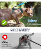 Halypet Cat Harness and Leash Set, Escape Proof [3 in 1 Adjustable & Lightweight] Cat Harness, Soft Comfortable Kitten Harness for Large Cats Safe, Easy to Wear (Hawaii Green, Medium)