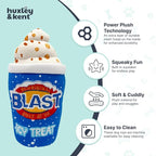 Huxley & Kent Funny Dog Toy w/Squeaker – Power Plush Squeaky Dog Toys for Small, Medium & Large Dogs – Soft Stuffed Animal for Indoor Play & Fetch - Arctic Blast Treat, Large