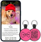 MYLUCKYTAG Silent Silicone QR Code Dog Tags - Scan QR for Instant Pet Location Alerts