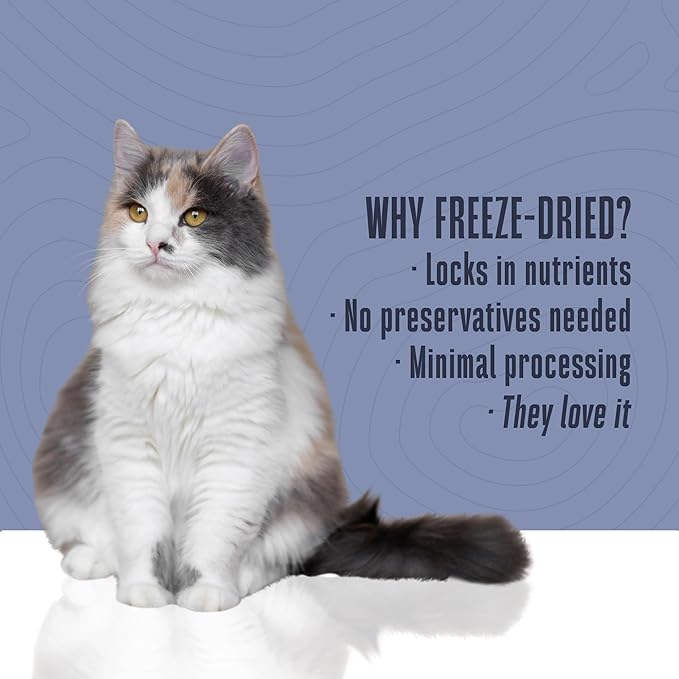 Whole Life Cat Just One Tuna Freeze Dried Cat Treats - Human Grade High Protein Food, Healthy Training Snacks, Freeze Dried Tuna Food Toppers, USA Made Natural Treats - 7.5 oz (Pack of 1)