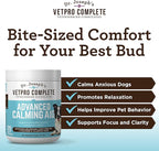 VetPro Advanced Calming Aid, Dog Anxiety Treats, Enhanced with Organic Hemp Seed Oil, Veterinarian Formulated Dog Calming Treats