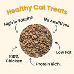 Farm To Pet - Cat Treat Crumbles - 3 oz Single Ingredient Chicken Treat and Snacks - Healthy for Indoor Cats and Kitten - Essential Products (Mix with Wet/Dry Food)