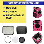 Fat Cat Backpack Carrier - Airline Approved Cat Carrier with Space Capsule Bubble for for Small Cats, Kitten - Premium Deep Rose Pink Cat Carrier Backpack for Outdoor, Travel, Hiking, Pet Supplies