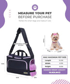 Small Dog Sling Carrier, Front Facing Dog Carrier Sling, Hands Free Pet Carriers Bag with Padded Adjustable Strap and Poop Dispenser Machine Washable for Small Dogs Cats Travel Outdoor-Black