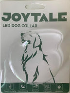Joytale Light Up Dog Collar, Rainproof and Rechargeable LED, 9 Flashing Modes, Glow for Night Walking, Cuttable Soft Silicone Collar for Small and Medium Dogs, 17.7 Inch