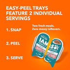 IAMS Perfect Portions Indoor Adult Grain Free Wet Cat Food Pate, Salmon Recipe, 2.6 oz. Easy Peel Twin-Pack Trays (24 Count, 48 Servings)