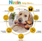 NEZIN Indestructible Dog Toys for Aggressive Chewers, Real Beef Flavored, Extreme Tough Dog Chew Toys for Large Medium Breed, Interactive Dog Toys, Gift for Dogs