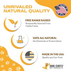 Dog Chits Veal Lung Fillets Dog and Puppy Treats - All Natural Grain and Chemical Free Training Chews - High Protein and Low Fat - Supports Dental Health - Made in The USA - Large 10 oz Bag