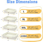 Washable Orthopedic Large Dog Bed - Extra Large Dog Beds with Bolsters Removable Orthopedic Foam Support Dogs Bed for XL Large Size Dogs with Waterproof Cover Non-Slip Bottom Pet Beds