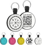 MYLUCKYTAG QR Code Silicone Pet ID Tag for Dogs and Cats - Online Profile, Location Alert Email, Digital and Quiet Tag, Durable Collar ID, Engraved