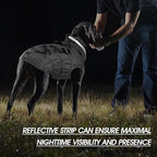 FUAMEY Dog Coat for Small Dogs,Waterproof Dog Winter Jacket with Harness Built in Puppy Cold Weather Coats Reflective Pet Vest with Zipper Warm Fleece Dogs Snowsuit Windproof Grey Camo XS