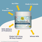 Pets Gone Wild Goat Milk Powder, Non-GMO, Picky Eater Friendly, Liquid Gold High Protein Supplement for Gut Health, Immunity & Hydration Ideal as Milk or Food Topper, Made in Canada