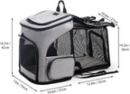 Expandable Cat Backpack Carrier – Airline Approved Pet Carrier for Small Cats Dogs Up to 17 Lbs, Travel Backpack with Breathable Mesh for Outdoor Camping Hiking