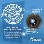 PetSilver Teeth & Gum Spray - Dog Dental & Teeth Cleaning Spray for Plaque & Tartar Build-Up Reduction - Natural Breath Freshener for Dogs & Cats - Patented Chelated Silver - Made in USA - 4oz, 2-Pack
