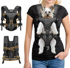 YUDODO Front Pet Carrier Backpack for Small Dogs and Cats, Secure and Breathable Mesh, Ergonomic Support, Adjustable for Walking, Hiking, or Travel (Black S)