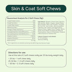 PetMeds Skin & Coat Supplement for Dogs - Fish Oil, Omega 3, Vitamin E, & Biotin for Dry, Itchy Skin & Shedding Relief - Healthy Skin & Shiny Coat - Beef & Sweet Potato Flavor - 60 Soft Chews