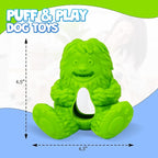 Yeti Dog Chew Puff and Play Interactive Dog Toys, Nuggets Dog Treat Dispenser Teething, Behavior Training for Light to Moderate Chewers, (Green - Yeti)
