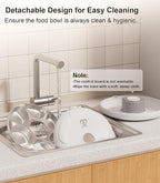 Casfuy Automatic Cat Feeder Cordless - Automatic Cat Food Dispenser with Stainless Steel Tray for Wet Food Rechargeable Auto Feeder for Cats Small Dogs with Programmable Timer Low Battery Indicator