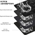 Dog Food Mats for Floors Absorbent, Pet Cat Food Mat - Quick Dry Dog Bowl Mats for Food and Water, Eco-Friendly Boho Pet Supplies