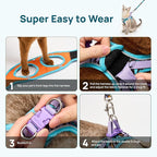 Cat Harness and Leash Set, Step-in Escape Proof Adjustable Vest Harness for Small Medium Large Cats, Lightweight Soft Breathable Reflective Kitten Harness for Walking Travel, Camping(Blue, S)