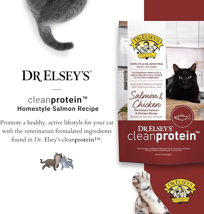 Dr. Elsey's cleanprotein Salmon & Chicken Homestyle Recipe All-Meat Pouch (Pack of 12)